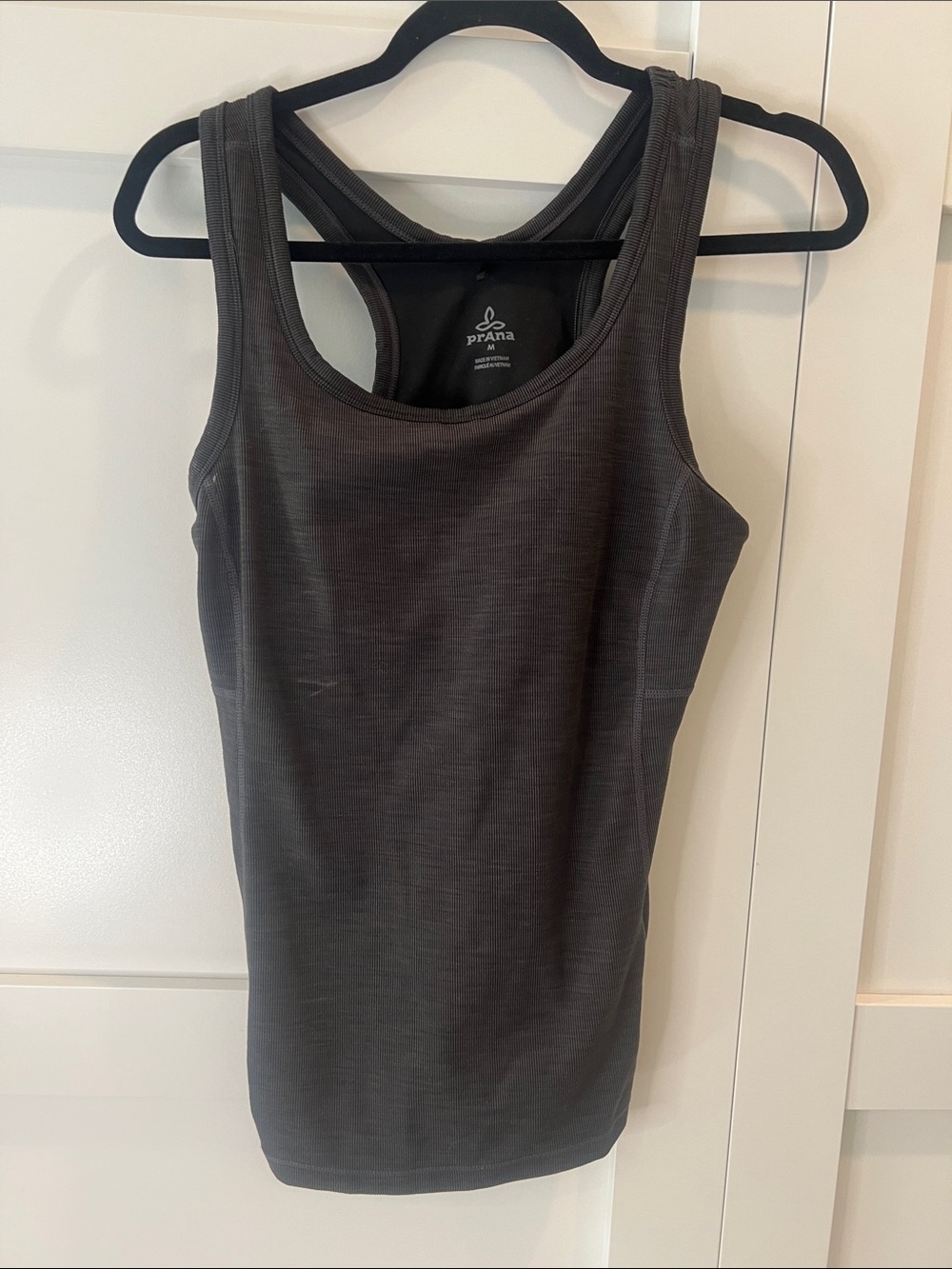 Prana Charcoal Gray Racerback Performance Tank